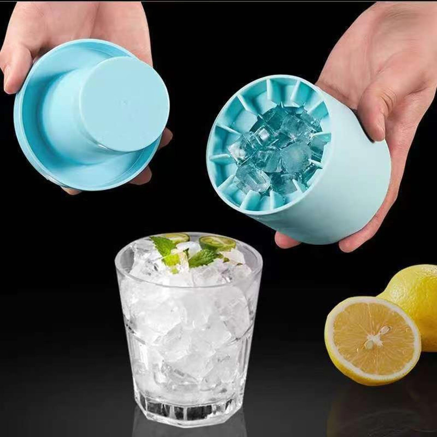 Easy-Press Ice Cube Maker– Clean & Fun Ice Making (2pcs)