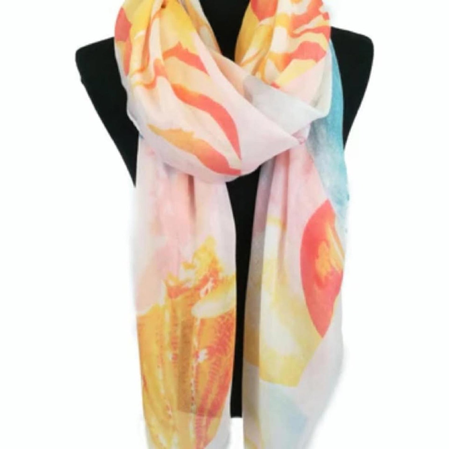 Colorful Shell Print Shawl β Fun, Soft & Versatile