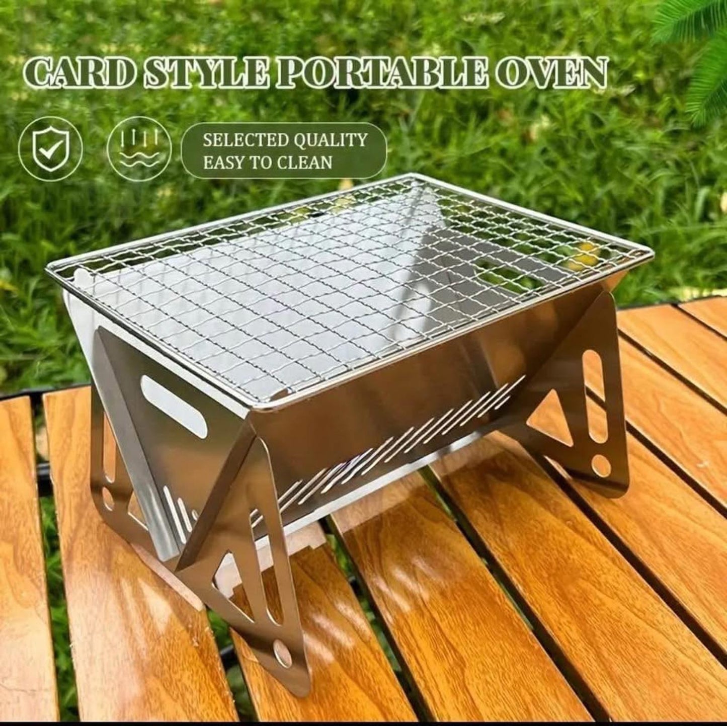Portable Stainless Steel Camping Grill β Detachable & Compact