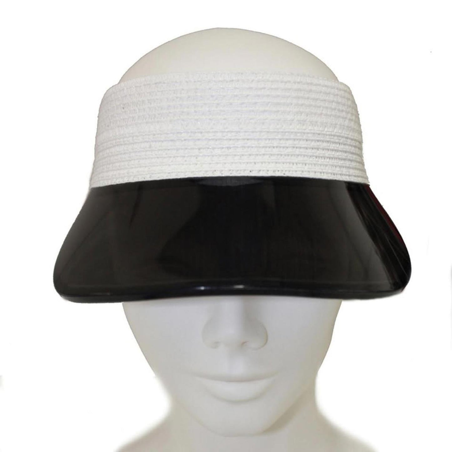 Trendy Black and White Visor Hat for Outdoor Activities