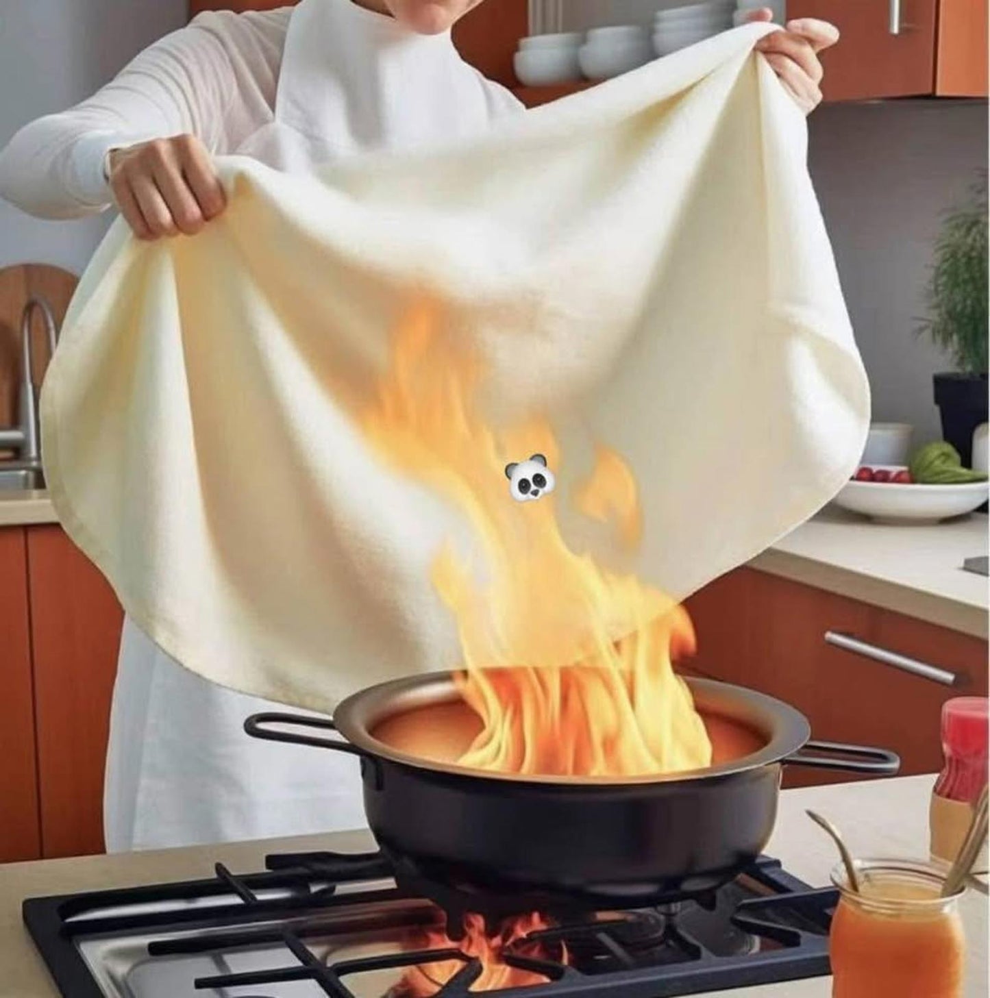 Emergency Fire Blanket โ Heat Resistant & Reusable (1ร1m)