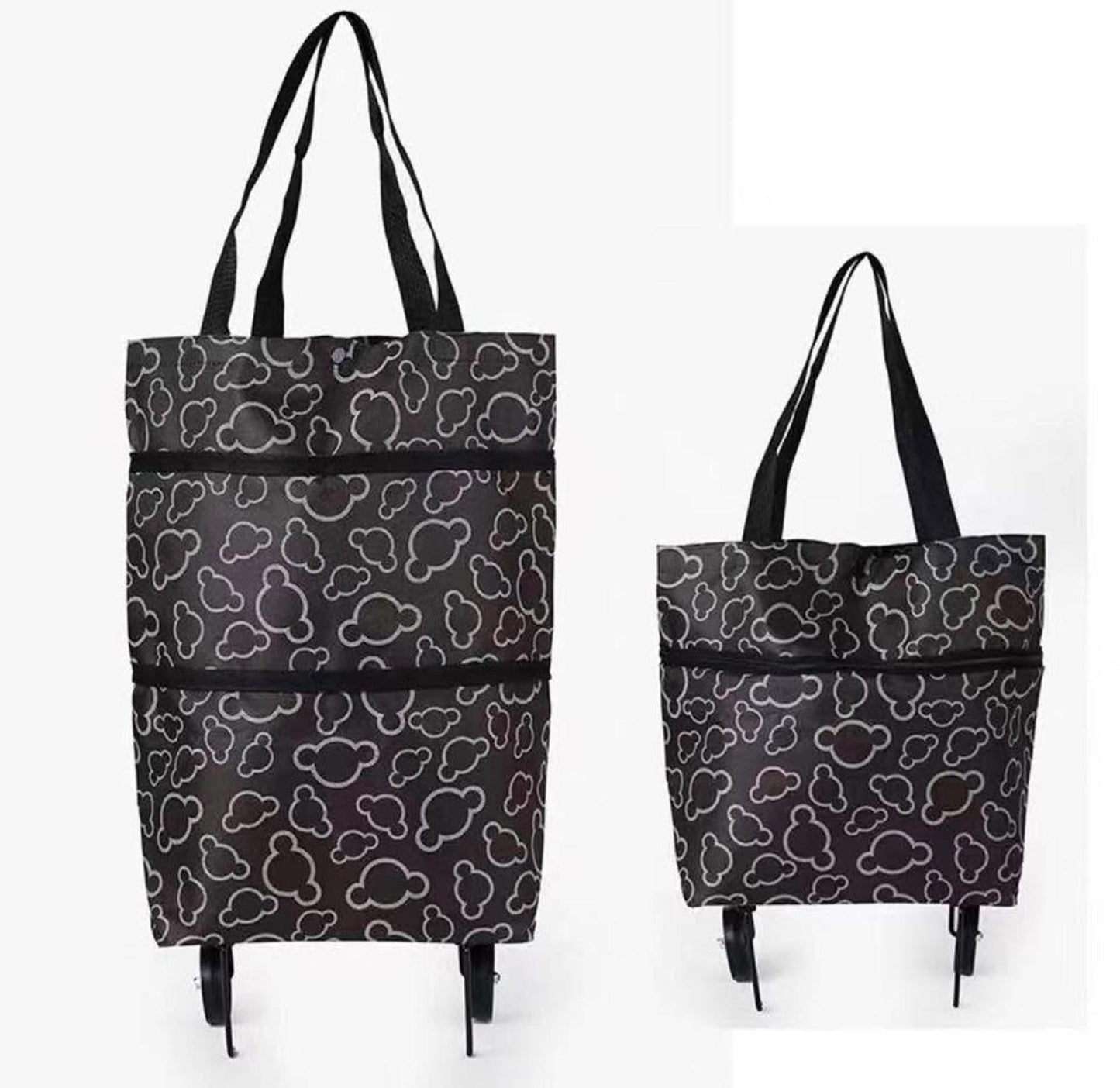 Folding Shopping Cart Tote β 2-in-1 Bag with Wheels