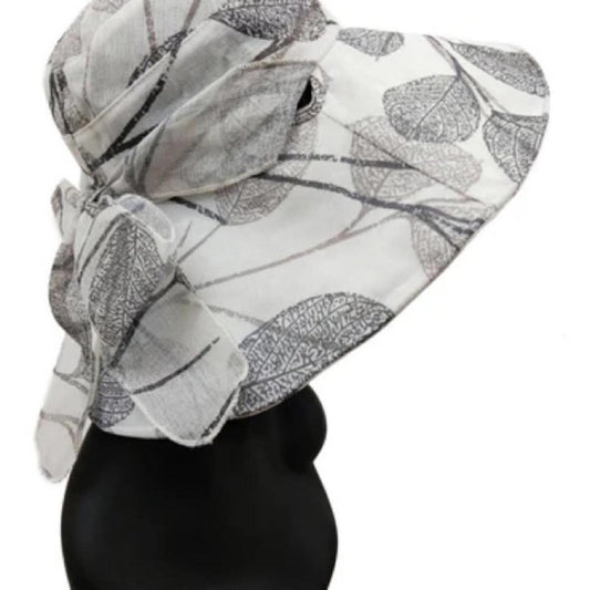 Elegant Floral Wide Brim Sun Hat