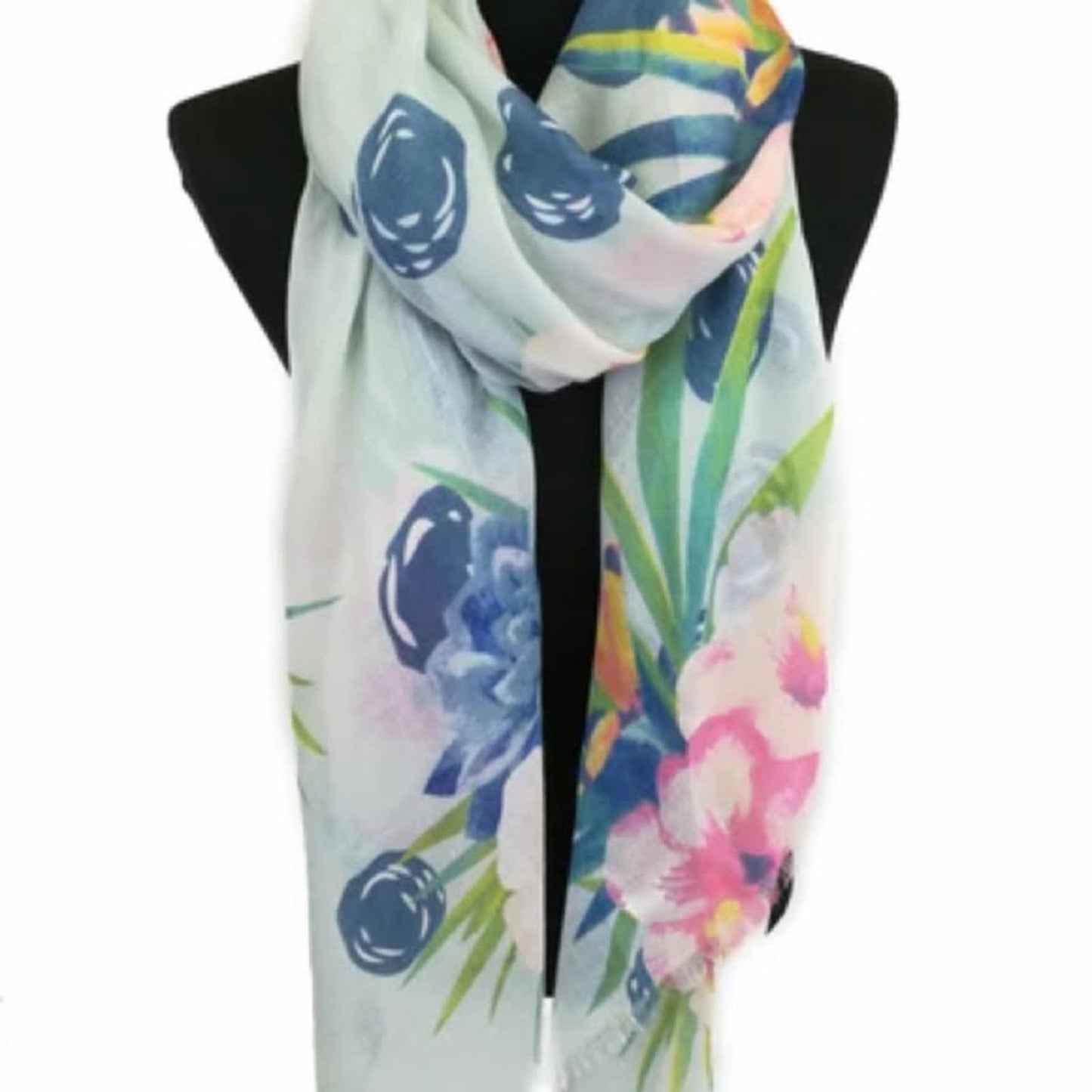 Floral Printed Lightweight Summer Shawl