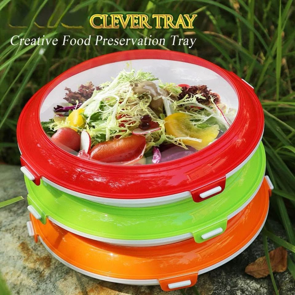 Upgraded Large-Capacity Reversible Vacuum-Seal Food Tray ⭐