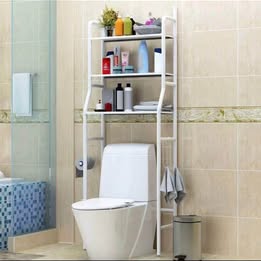 Over-the-Toilet Bathroom Storage Rack – 3-Tier, No Drilling