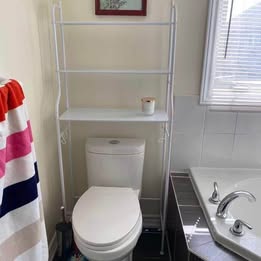 Over-the-Toilet Bathroom Storage Rack – 3-Tier, No Drilling