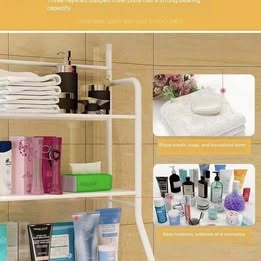 Over-the-Toilet Bathroom Storage Rack – 3-Tier, No Drilling