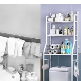 Over-the-Toilet Bathroom Storage Rack – 3-Tier, No Drilling