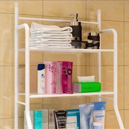 Over-the-Toilet Bathroom Storage Rack – 3-Tier, No Drilling