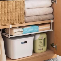 Space-Saving Cabinet Shelf – Hang or Stack Anywhere
