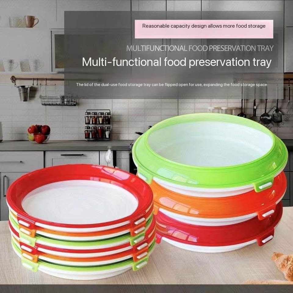 Upgraded Large-Capacity Reversible Vacuum-Seal Food Tray ⭐
