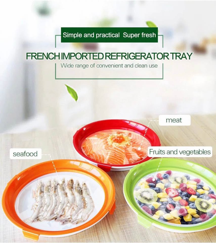 Upgraded Large-Capacity Reversible Vacuum-Seal Food Tray ⭐