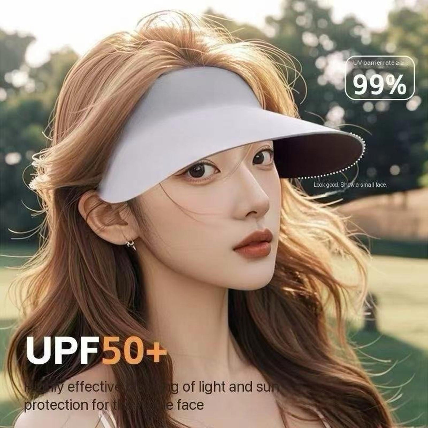 UPF50+ Sun Visor Hat โ Lightweight, Foldable, Stylish
