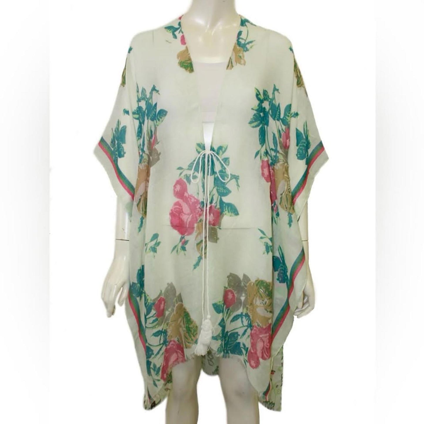 Floral Kimono Cotton Cover-Up