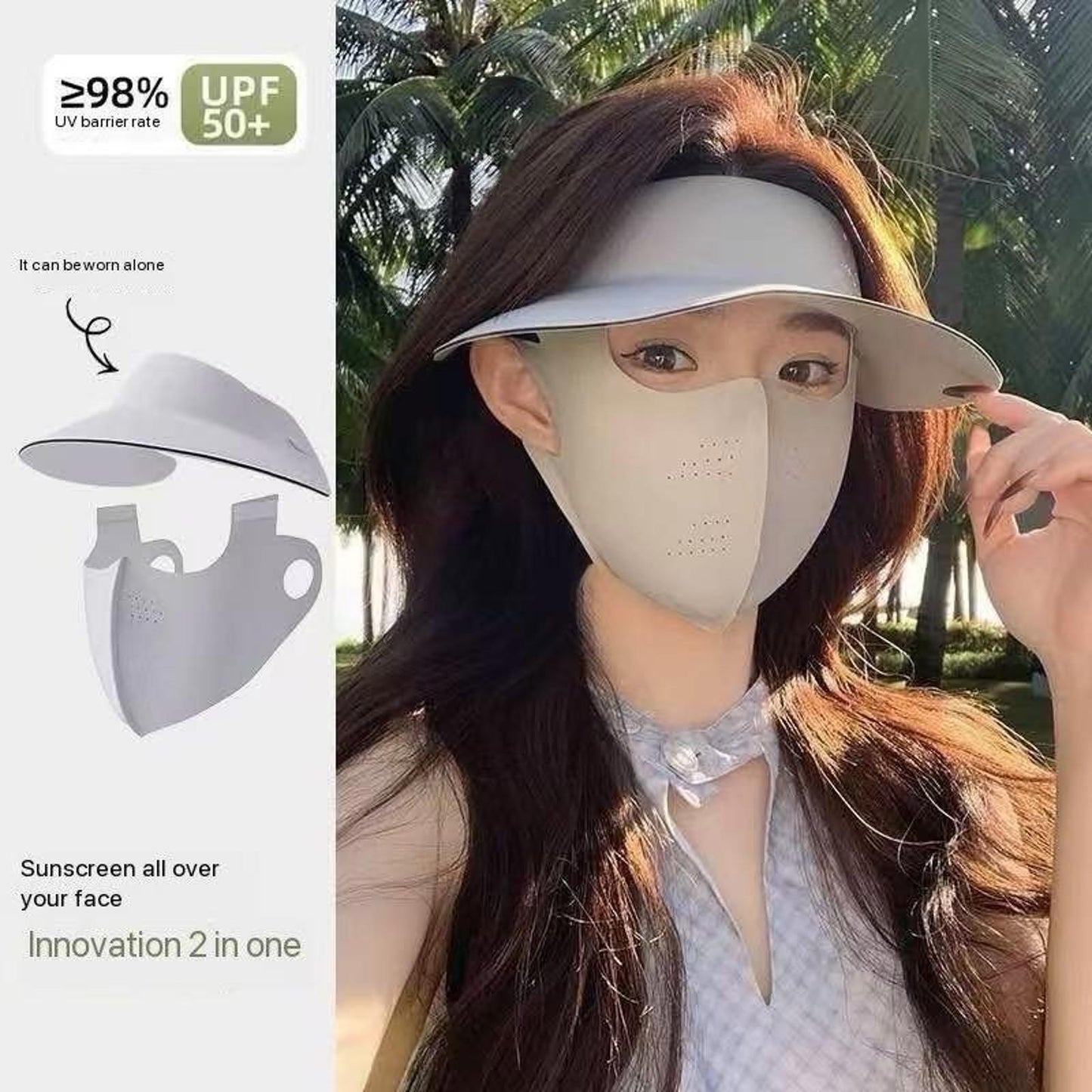 UPF50+ Sun Visor Hat โ Lightweight, Foldable, Stylish