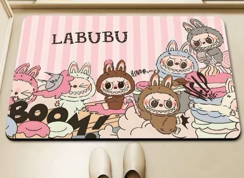 LABUBU Soft Diatom Mud Bathroom Mat