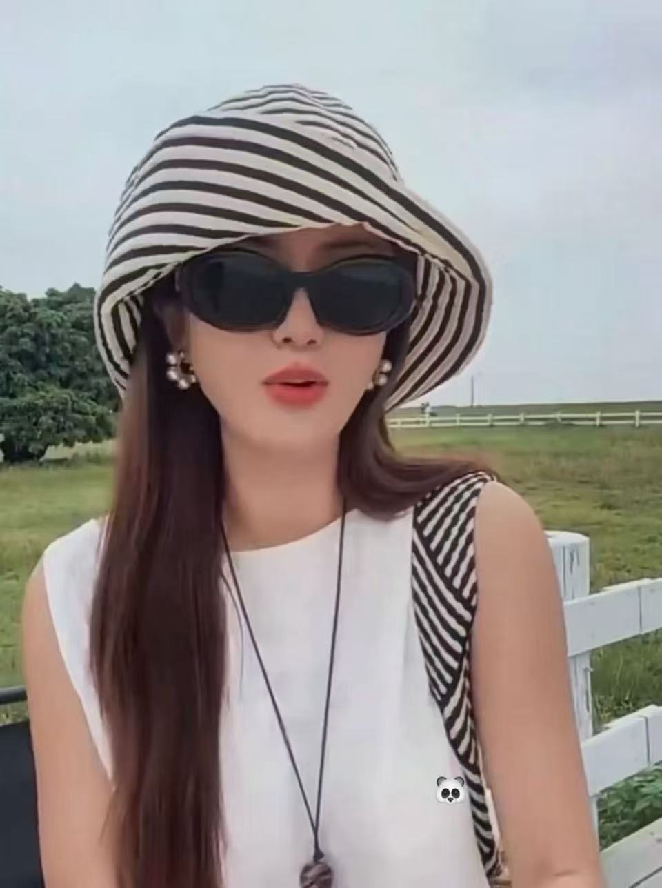 Korean-Style Foldable Stripped Bucket Hat