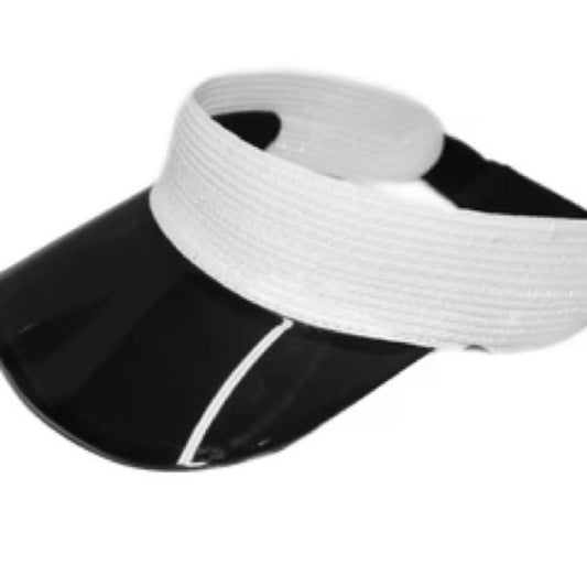 Trendy Black and White Visor Hat for Outdoor Activities