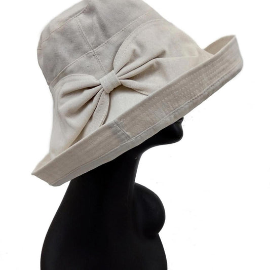 Cotton Sun Hat with Bow
