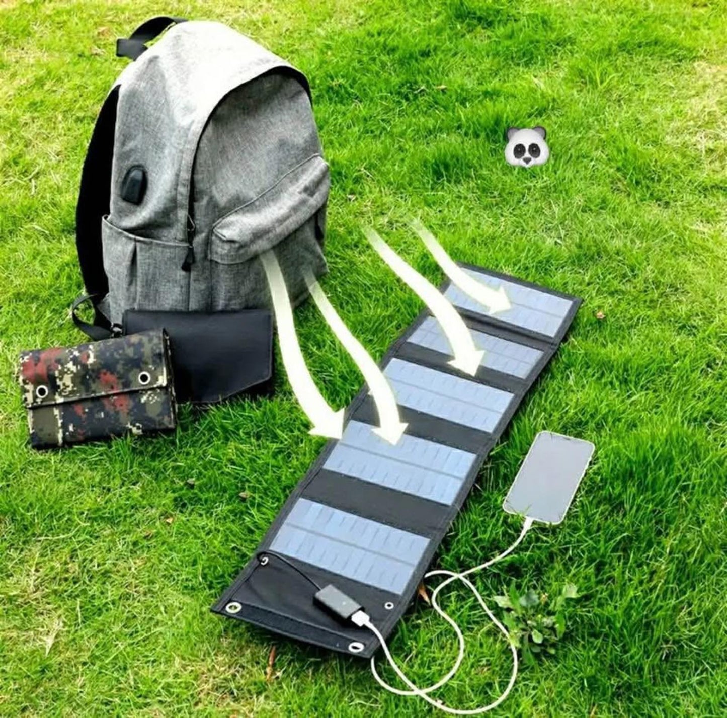 20W Solar Charger Panel ā Portable, Rainproof, Backpack-Ready