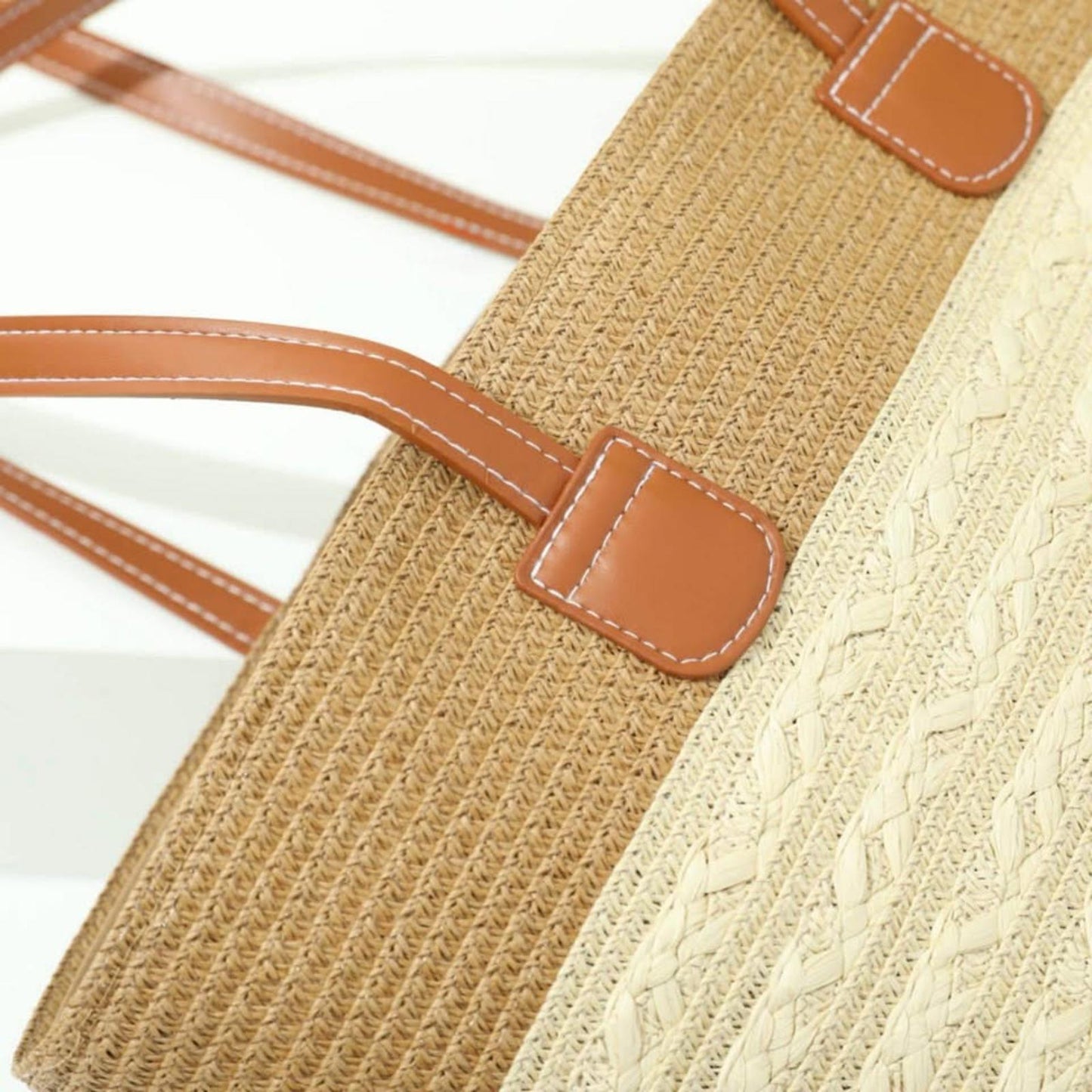 Chic Summer Tote β Straw Woven Bucket Bag with Strap