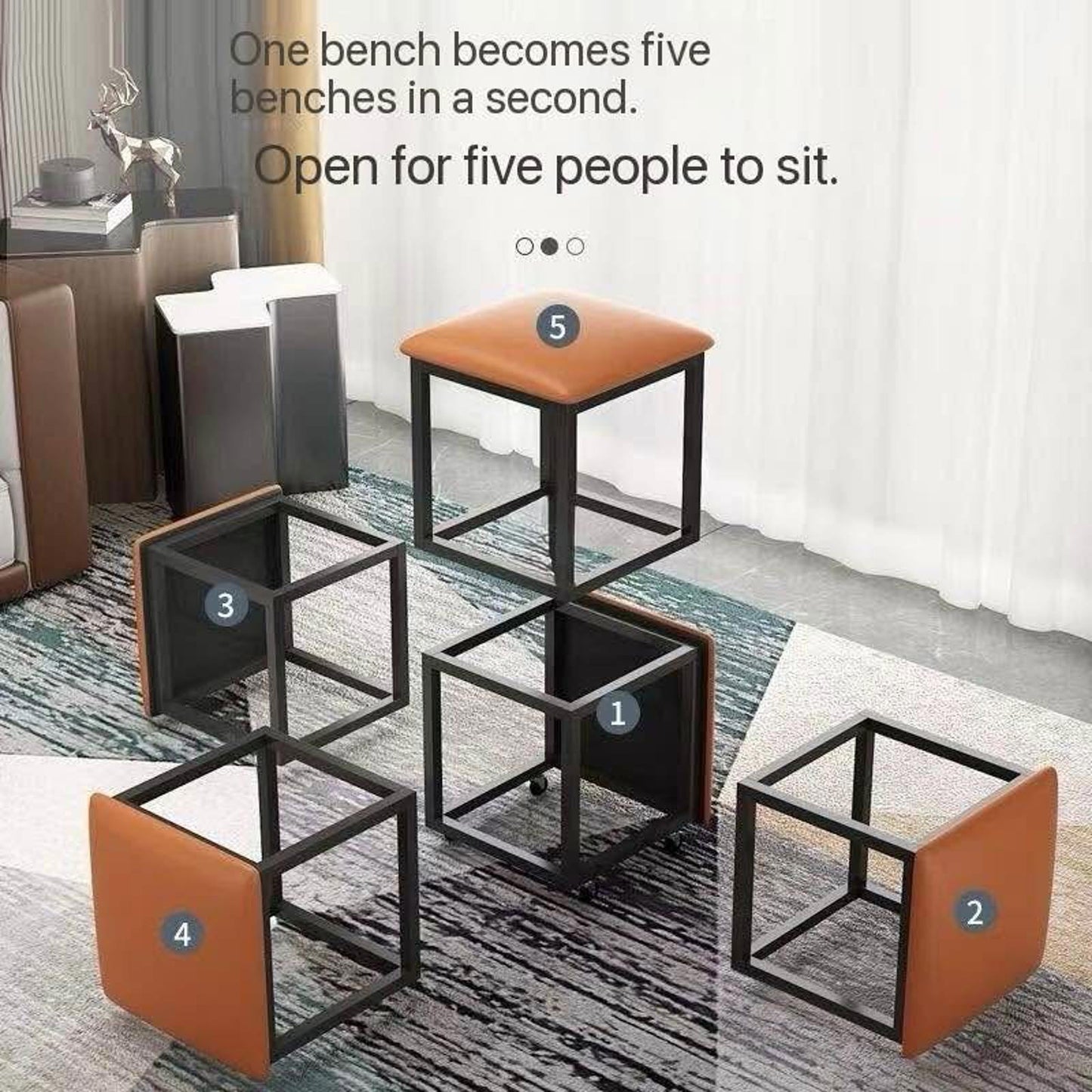 Multifunctional Folding Stool β Turns Into 5 Seats Instantly