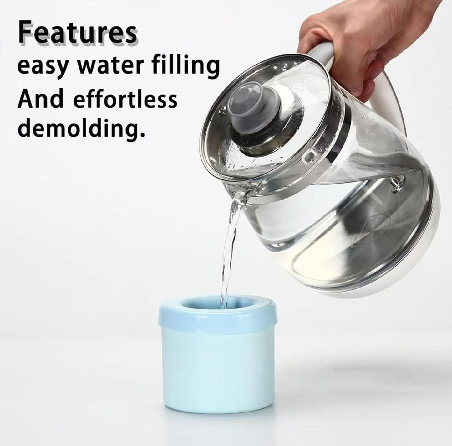 Easy-Press Ice Cube Maker– Clean & Fun Ice Making (2pcs)