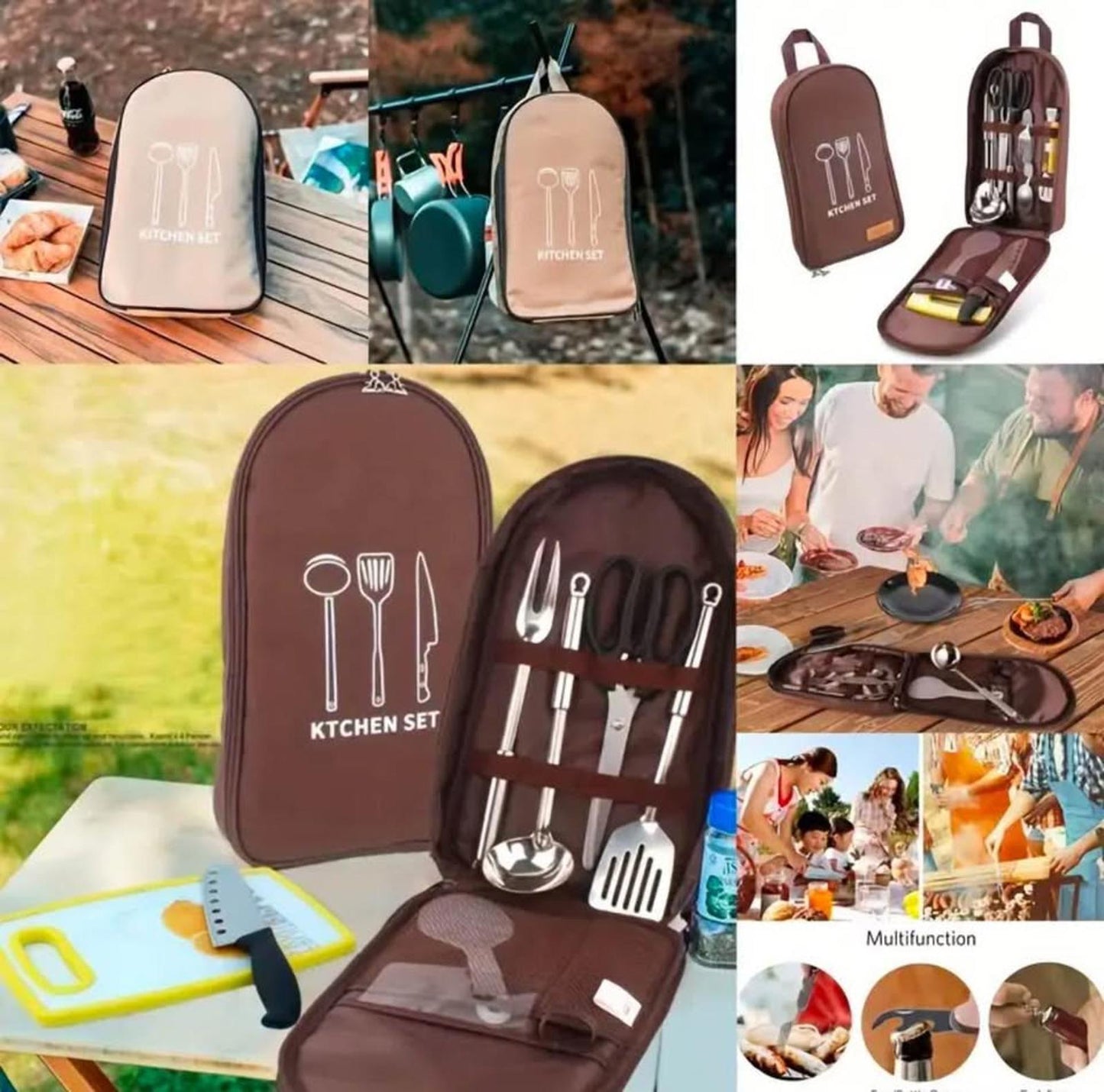 Outdoor Cooking Organizer Bag – For Camping & BBQ Tools