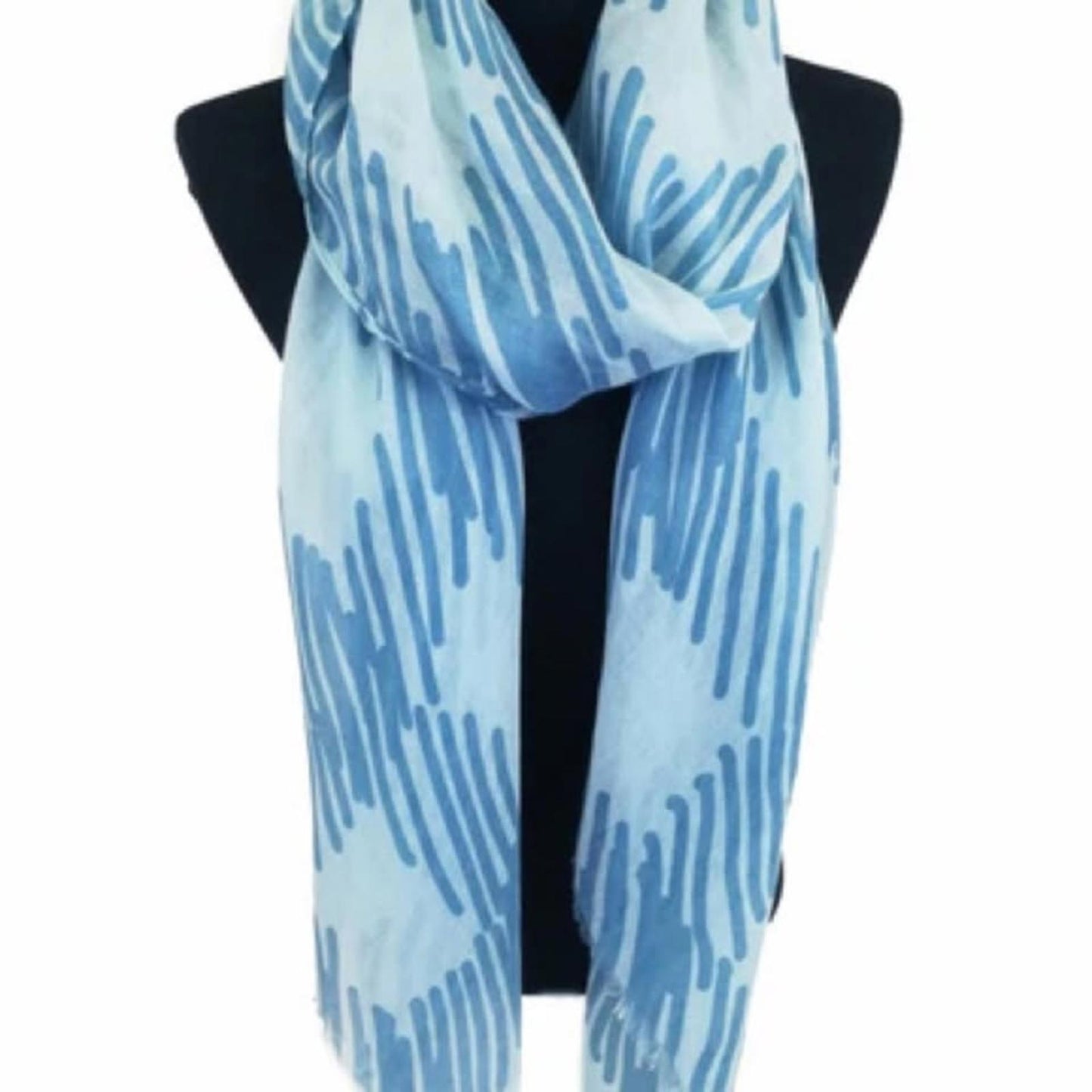 Abstract Pattern Blue Shawl