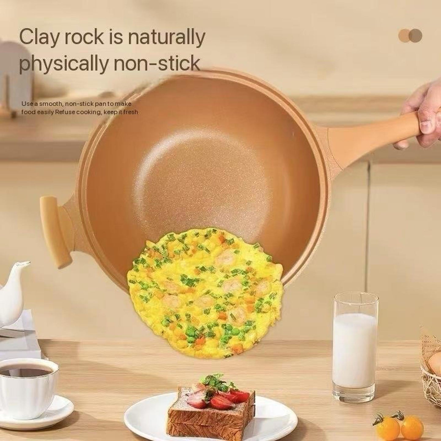 32cm Multi-Use Natural Clay Pot w/ Steamer β Nonstick & Durable, Healthier Cooking