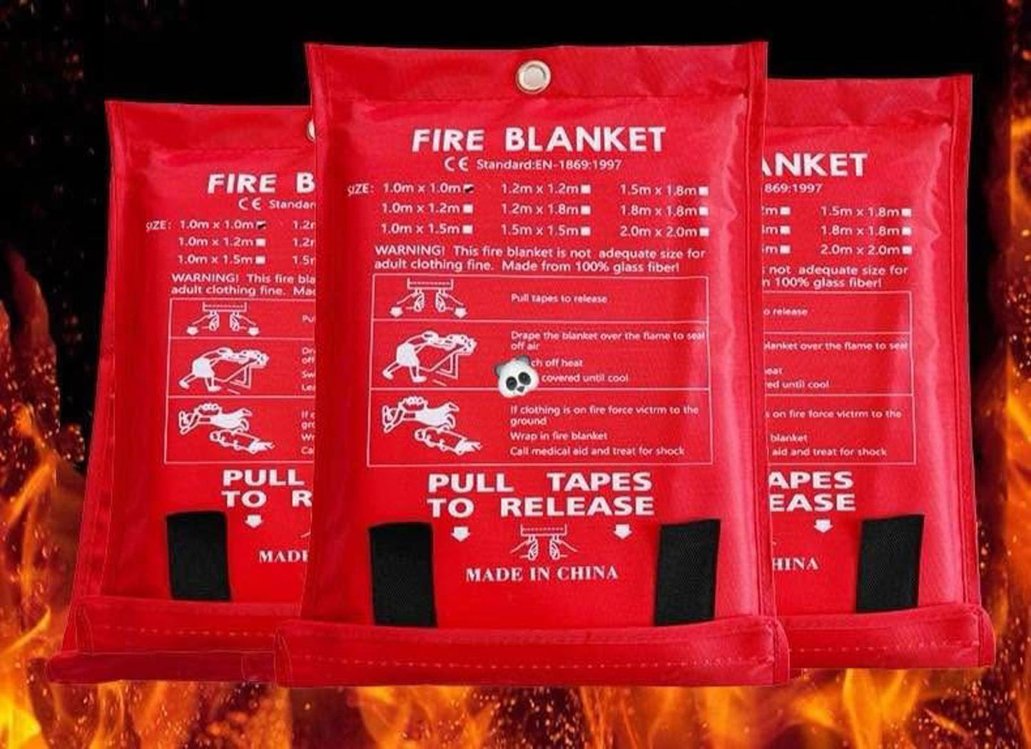Emergency Fire Blanket โ Heat Resistant & Reusable (1ร1m)