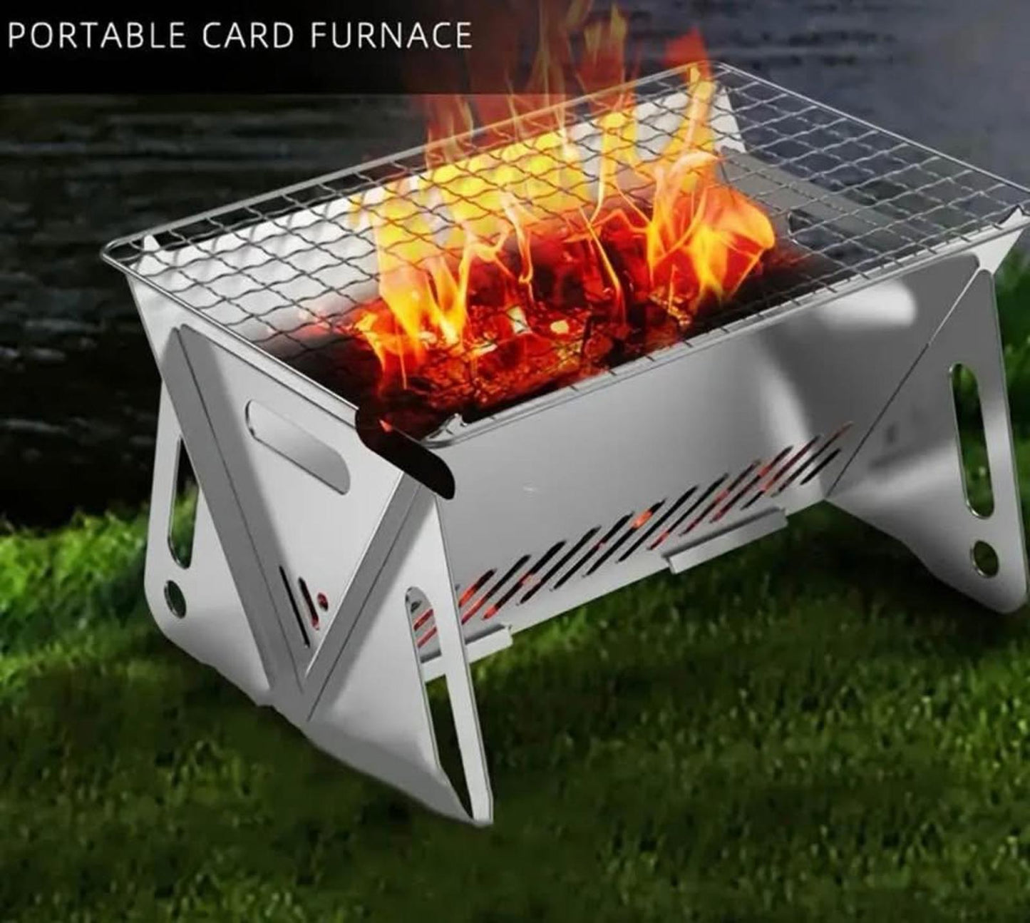 Portable Stainless Steel Camping Grill β Detachable & Compact