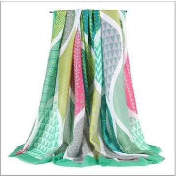 Abstract cotton scarf