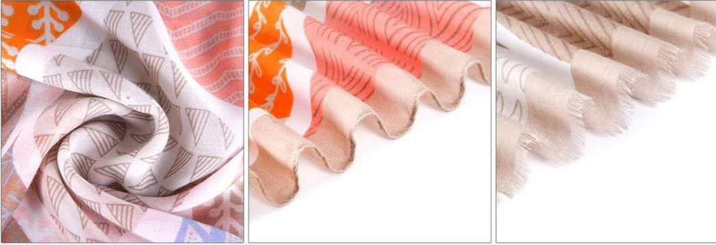 Abstract cotton scarf