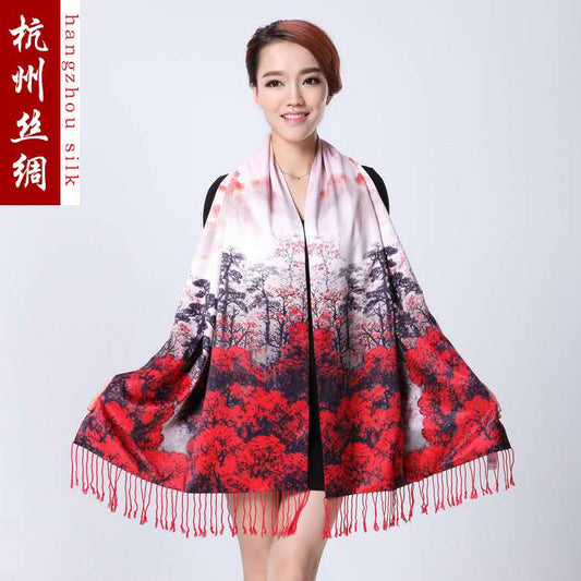 Double Sided Silk Shawl