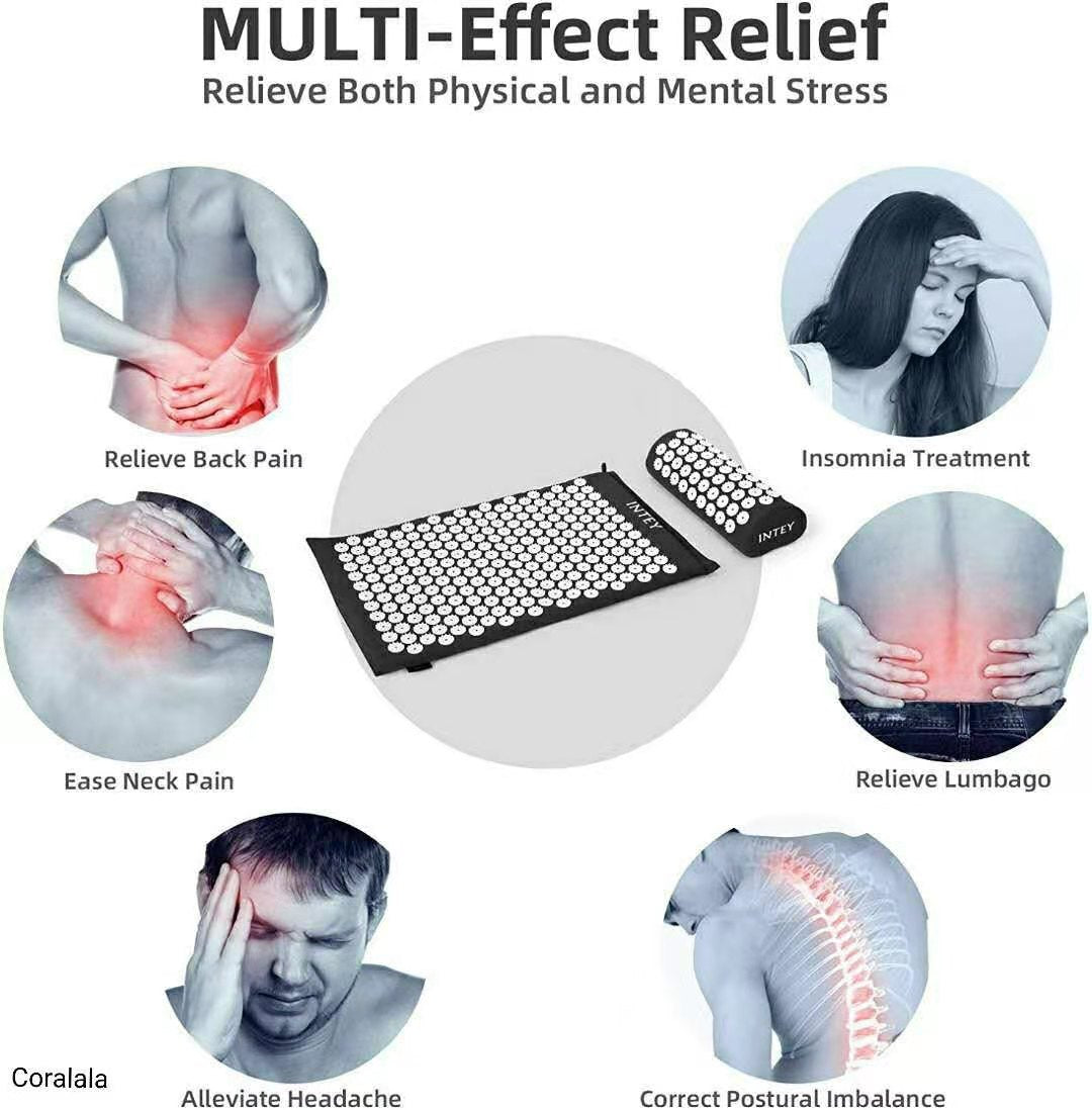 Acupressure Mat and Neck Pillow Set
