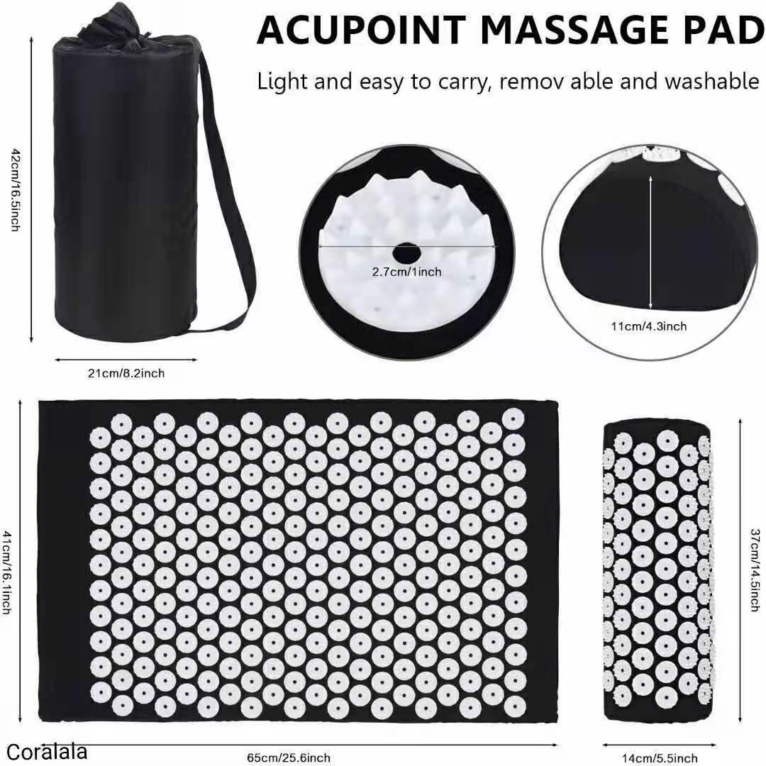 Acupressure Mat and Neck Pillow Set