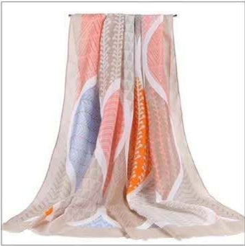 Abstract cotton scarf