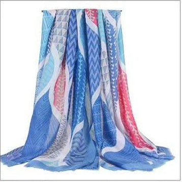 Abstract cotton scarf