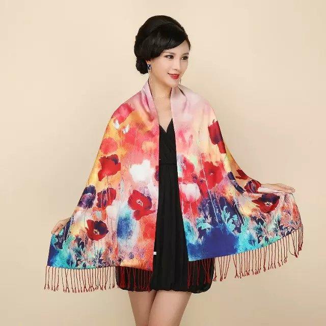 Double Sided Silk Shawl