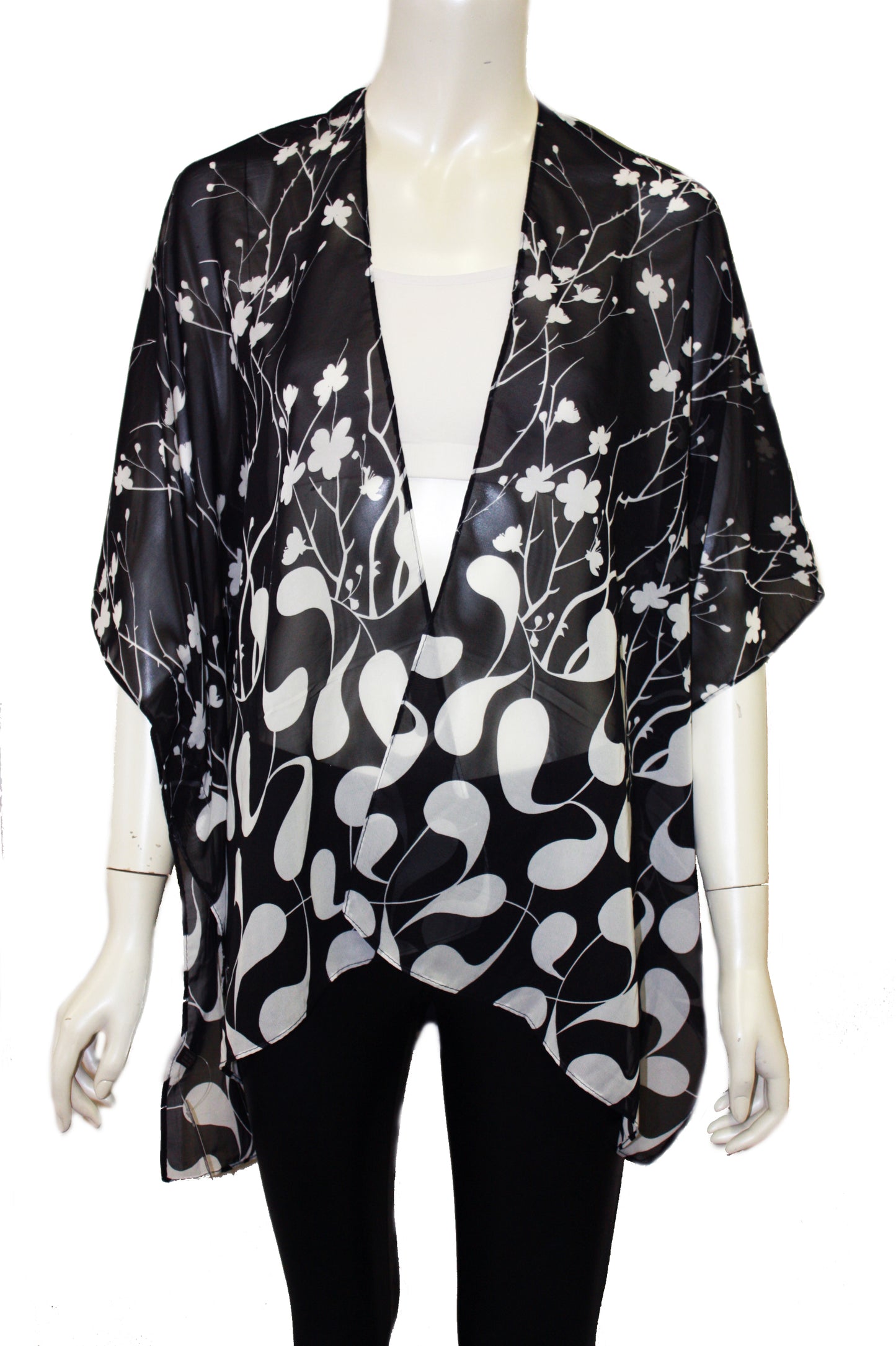 Abstract print kimono