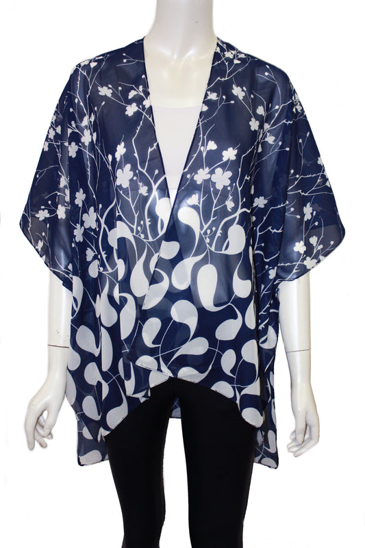 Abstract print kimono