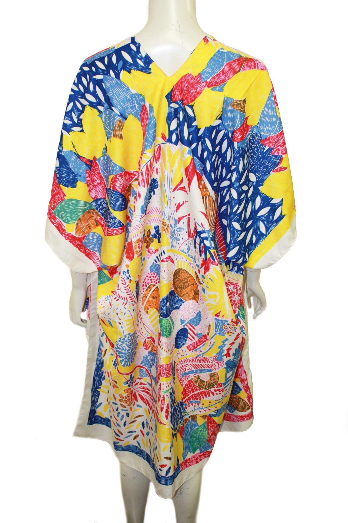 Abstract printed kimono