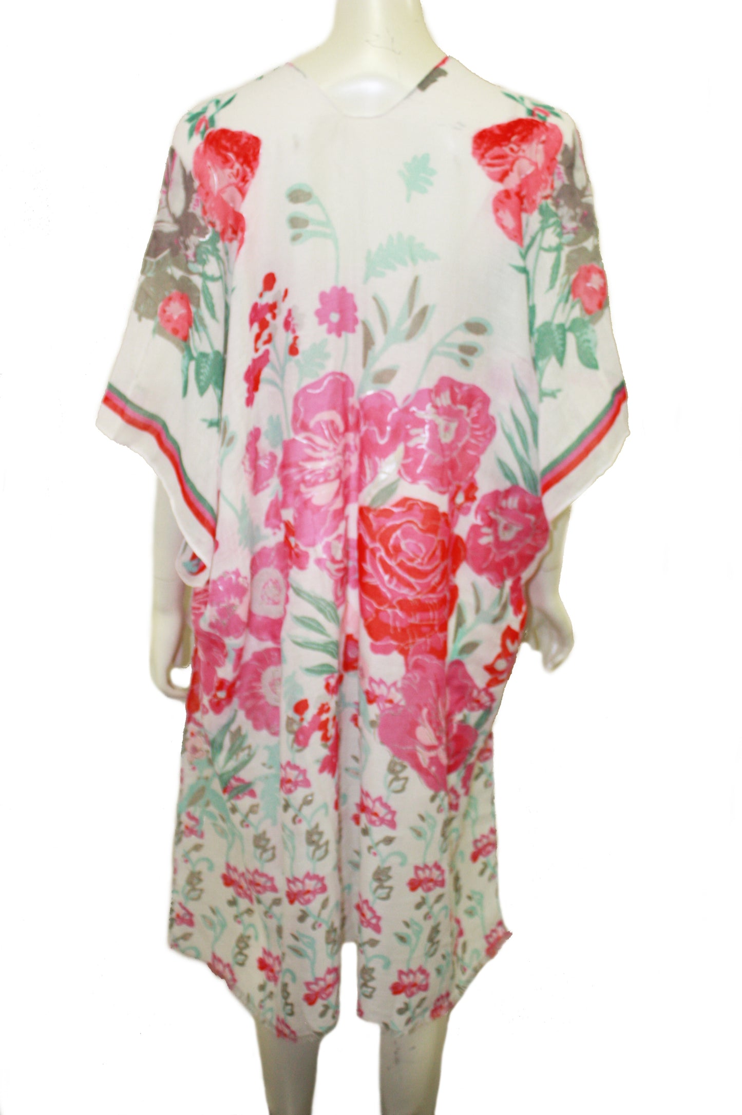 Floral printed kimono