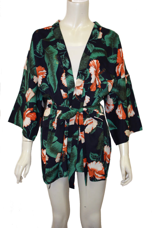 Abstract Kimono with belt