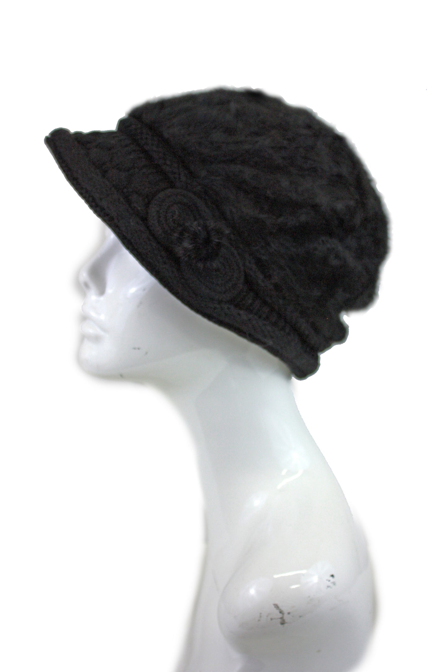 Faux Fur Cap with Contrasting Textures