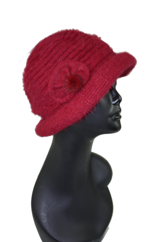 Wool Blended Hat with Brim