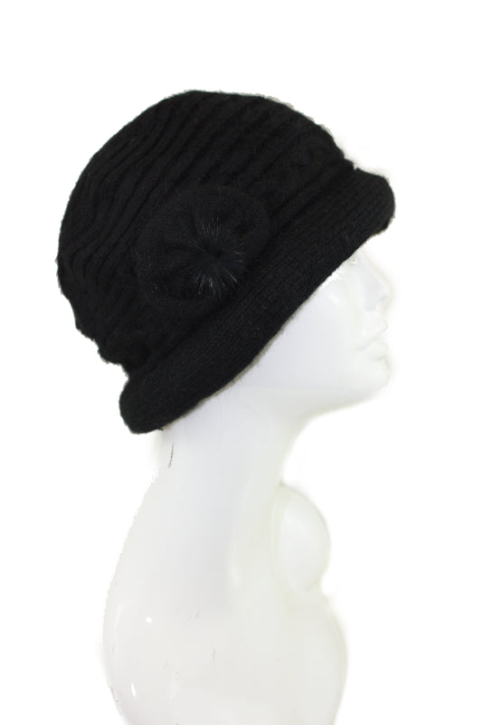 Wool Blended Hat with Brim
