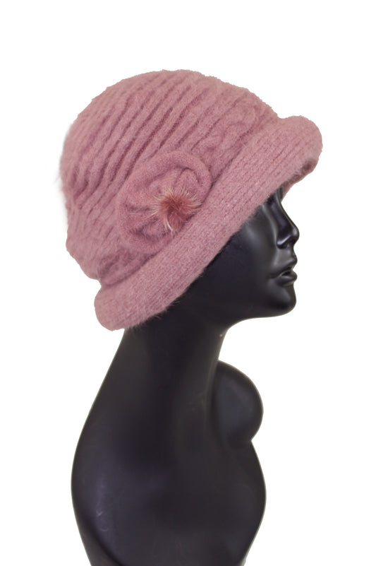 Wool Blended Hat with Brim